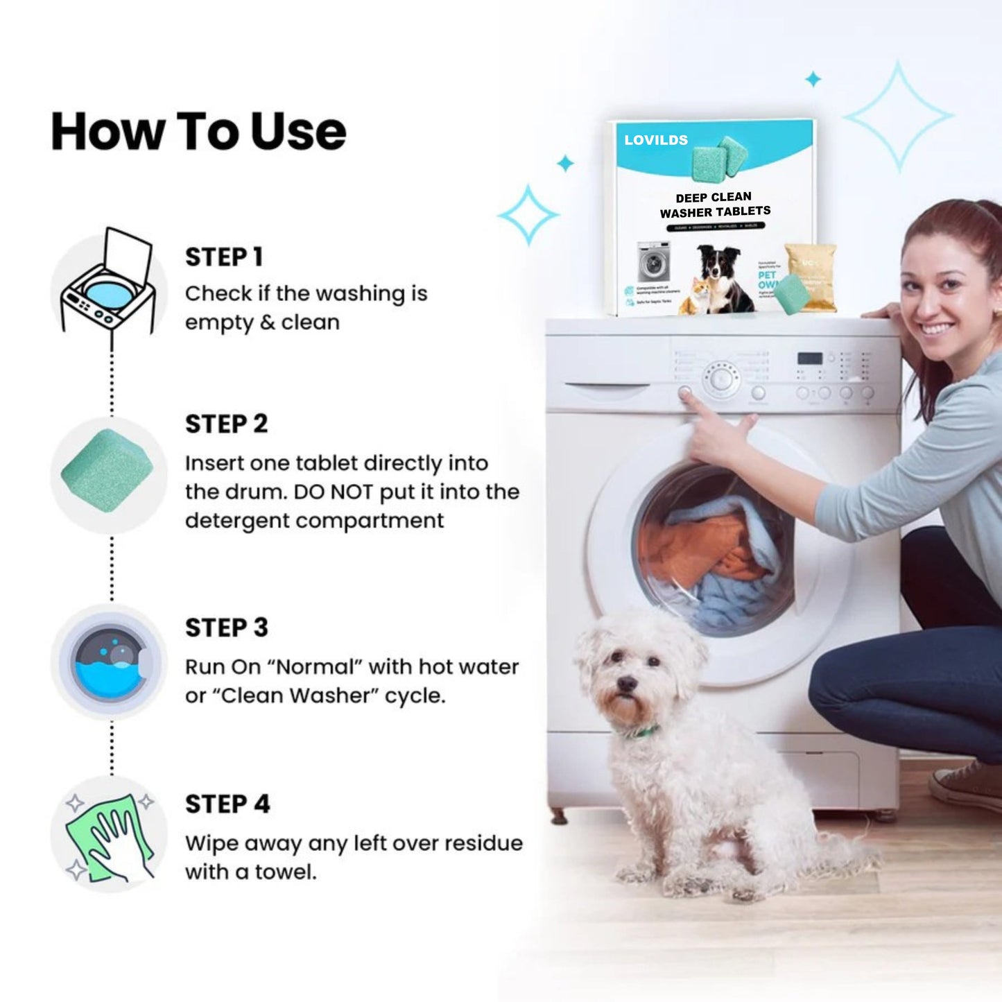 🔥Last Day Sale 70% OFF🔥-Deep Clean Washer Tablets